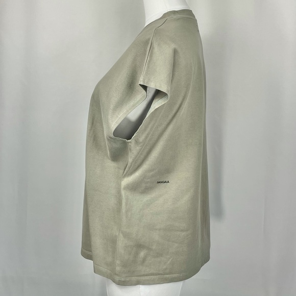 Pangaia Seaweed Fiber Cropped Shoulder Tee Grey - Picture 4 of 8